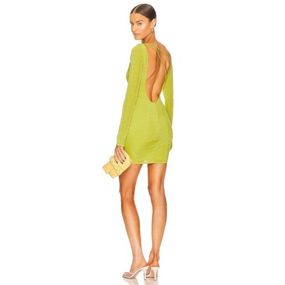 Katie May Catalyst Dress Green Chartreuse Long Sleeve - Picture 1 of 6